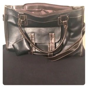 Black and brown purse